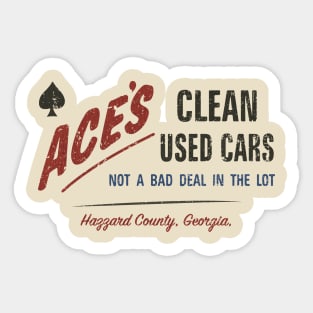 Ace's Clean Used Cars Sticker